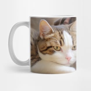 English Bulldog Cat Pet Animal Beauty Warm Cuddle Caring Mug